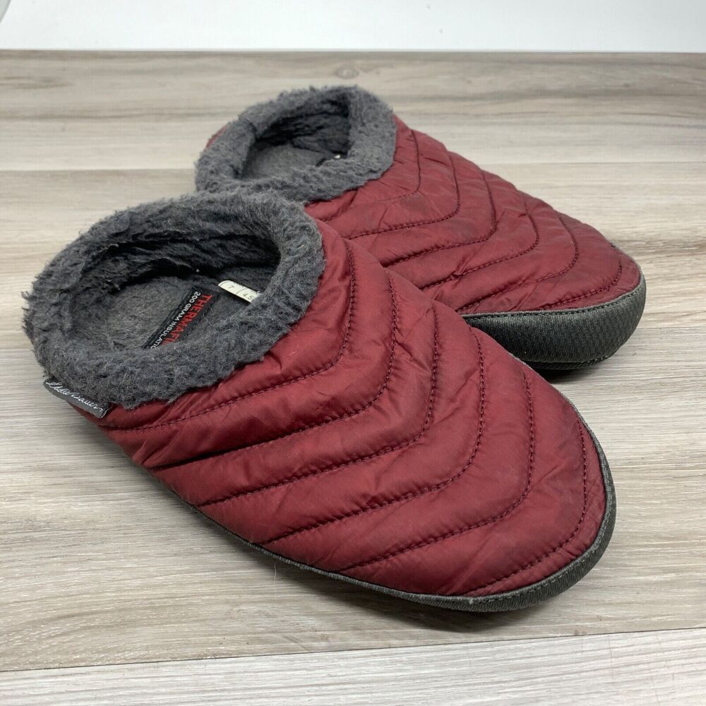 VTG Eddie Bauer Women's Puffer Goose Down Slippers Size 7 EU 37.5 200 Gram